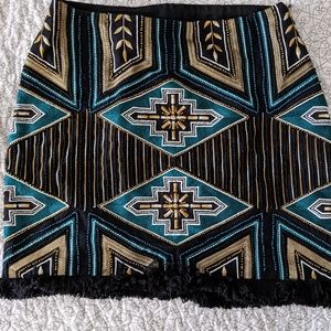 Embroidered mini skirt